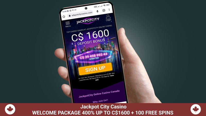 Banner Jackpot City casino