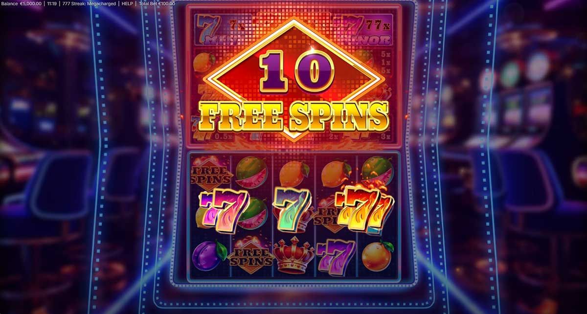 777 Streak : machine à sous « Megacharged » - tours gratuits