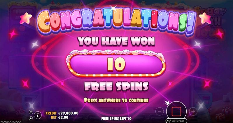 Sugar Rush 1000 - tours gratuits