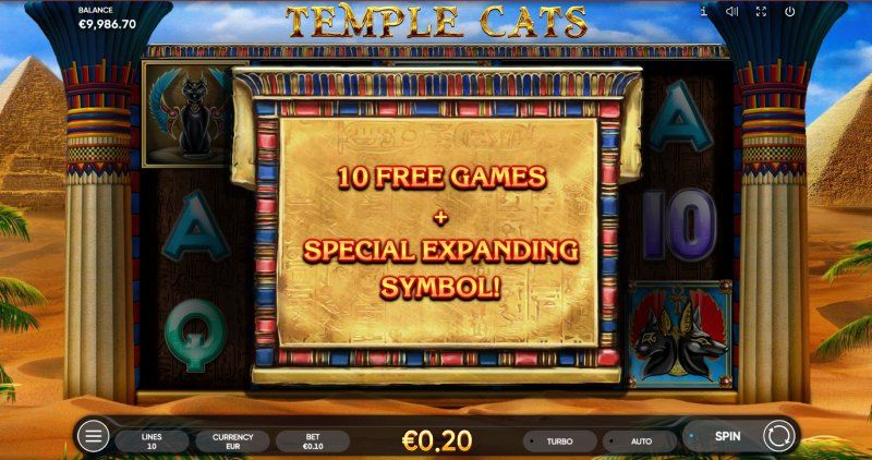 Temple Cats slot free spins