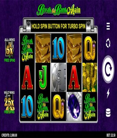 Play in Break Da Bank Again By Games Global - Review, Free Play in Demo Mode for free now | CasinoCanada.com