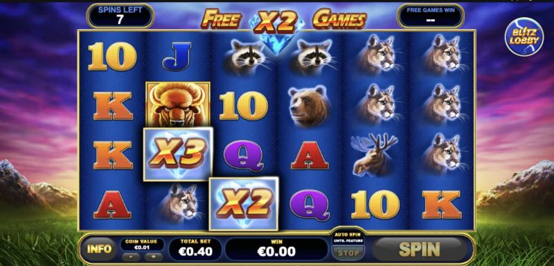 Buffalo Blitz slot free spin multiplier