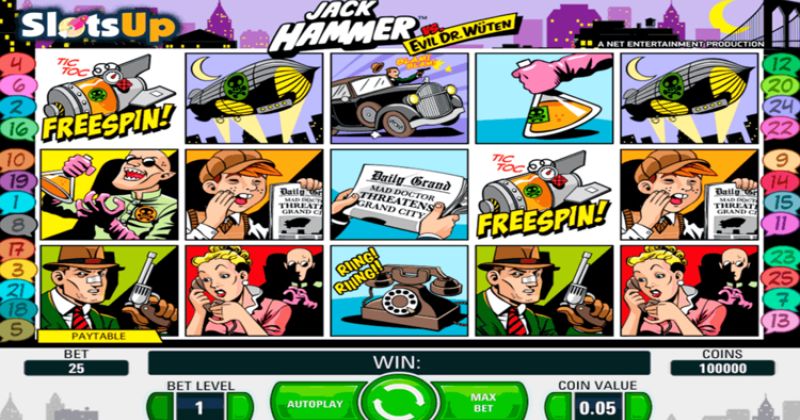 Play in Jack Hammer Slot Online from NetEnt for free now | CasinoCanada.com