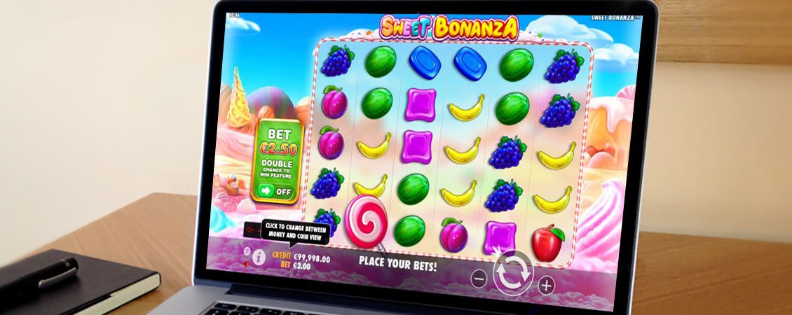 Sweet Bonanza slot on the computer screen