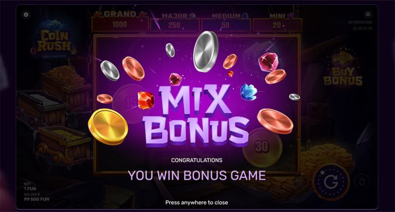 Coin Rush slot - Bonus game