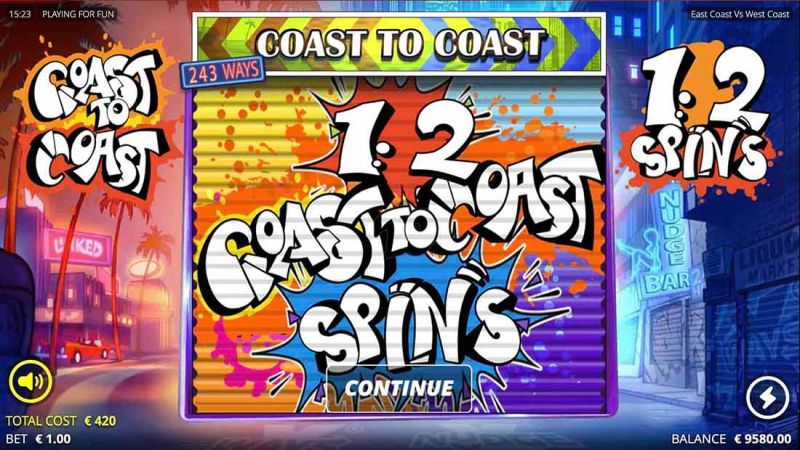 East Coast vs West Coast Slot - free spins