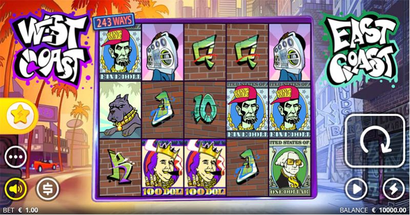 Play in East Coast vs West Coast Slot Online from Nolimit City for free now | Casino Canada