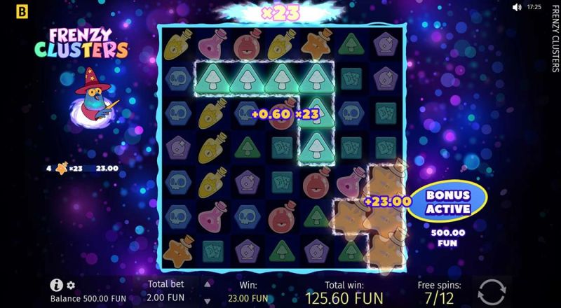 Machine à sous Frenzy Clusters - achat de bonus