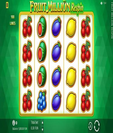 Play in Fruit Million Respin by BGaming – Review, Free Play in Demo Mode for free now | CasinoCanada.com