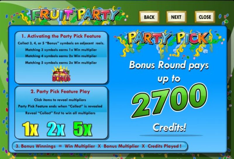 Fruit Party Amaya Slot Bonus Feature