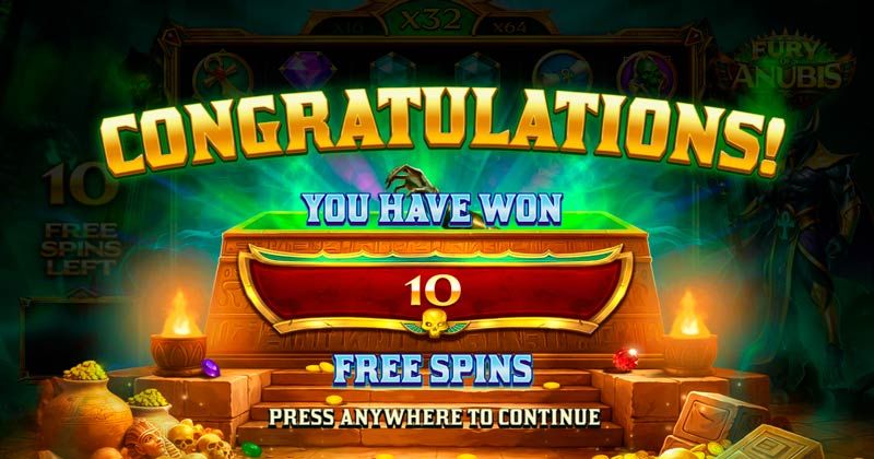 Fury of Anubis slot free spins