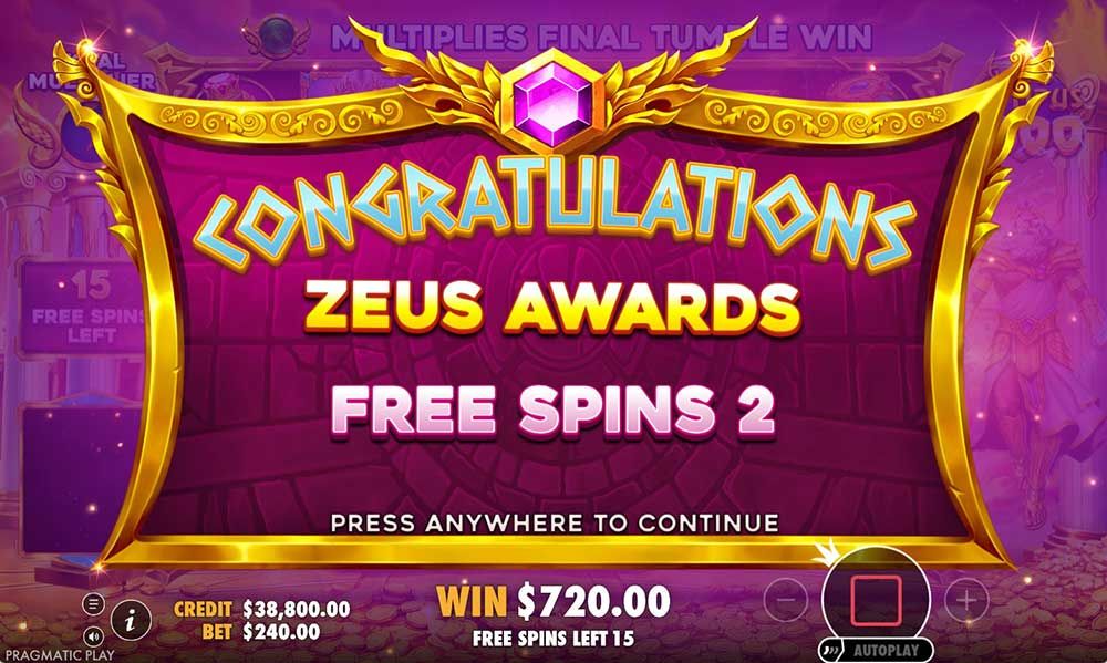 Gates of Olympus 2500 slot - free spins feature