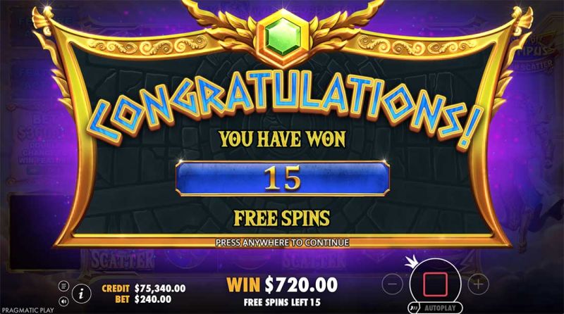 Gates of Olympus Super Scatter - free spins