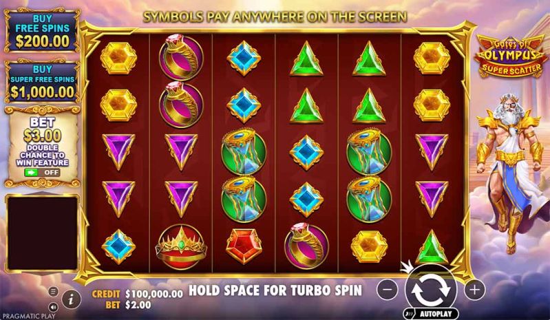 Gates of Olympus Super Scatter - Thème principal