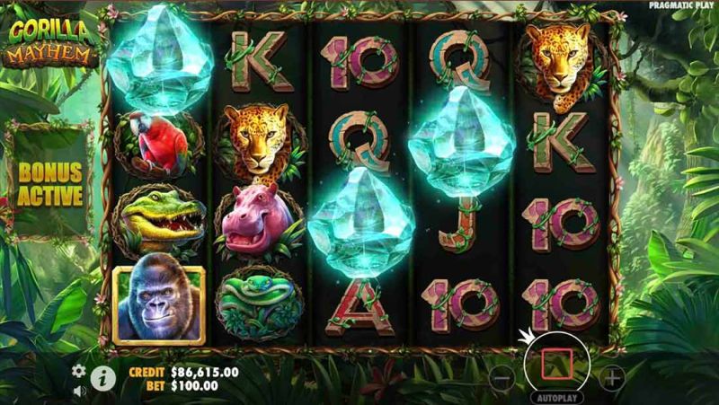 Gorilla Mayhem slot - Bonus Active