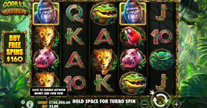 Play in Gorilla Mayhem Slot Online from Pragmatic Play for free now | CasinoCanada.com