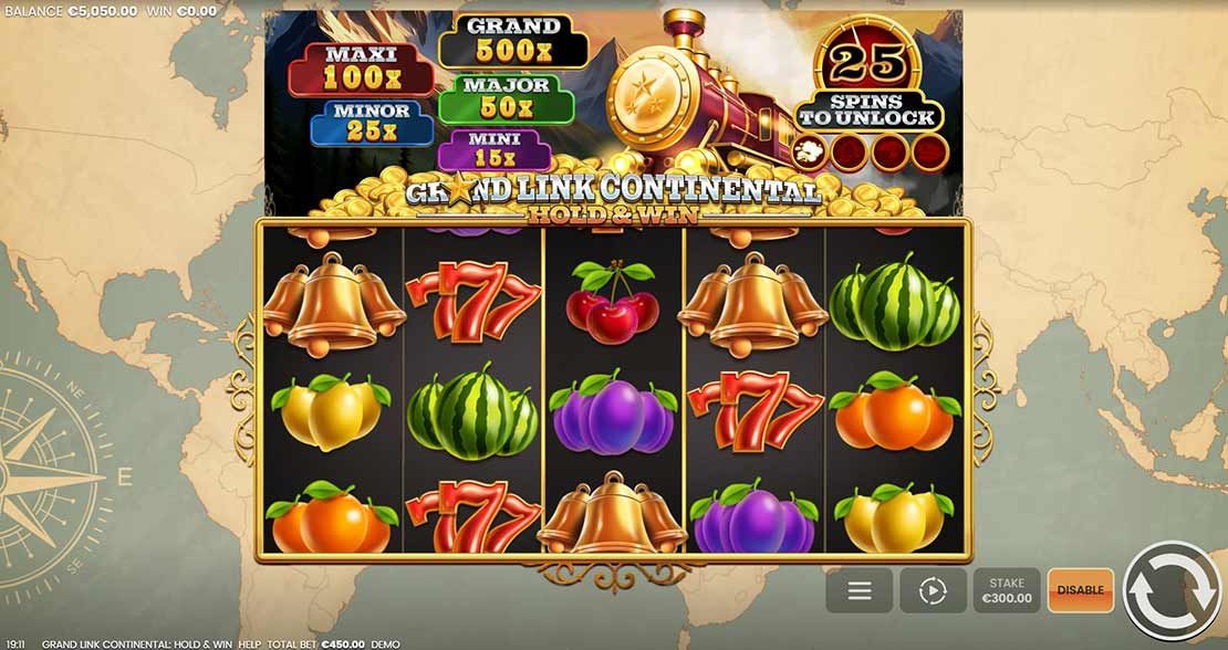 Grand Link Continental: Hold & Win - Tunnel Spins