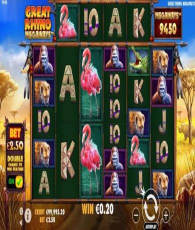 Play in Great Rhino Megaways By Pragmatic Play - Review, Free Play in Demo Mode for free now | CasinoCanada.com