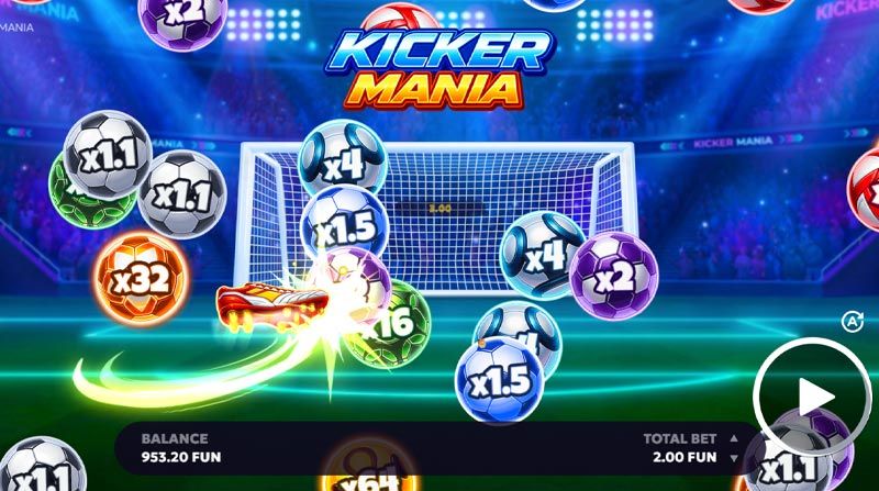 Kicker Mania multipliers