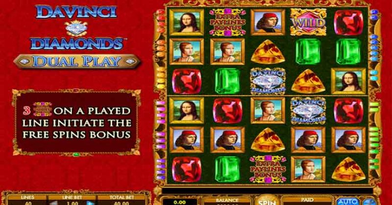 Play in Da Vinci DIamonds Dual Play Slot Online from IGT for free now | CasinoCanada.com