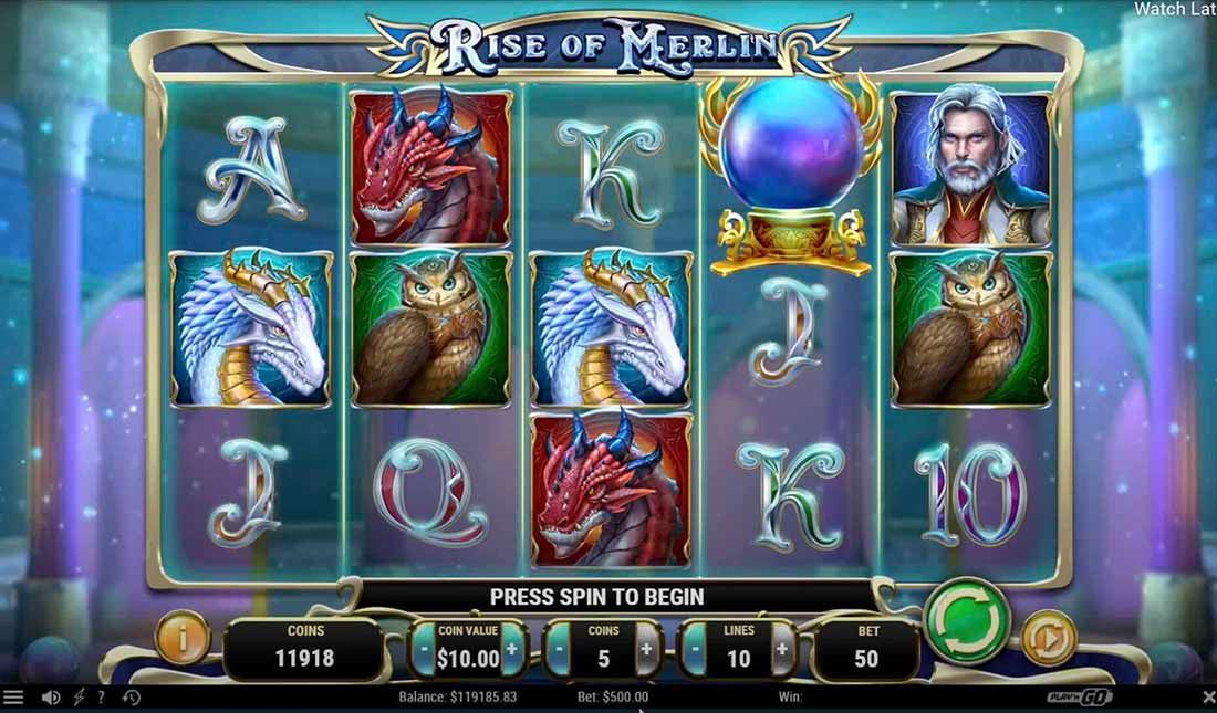Rise of Merlin slot theme