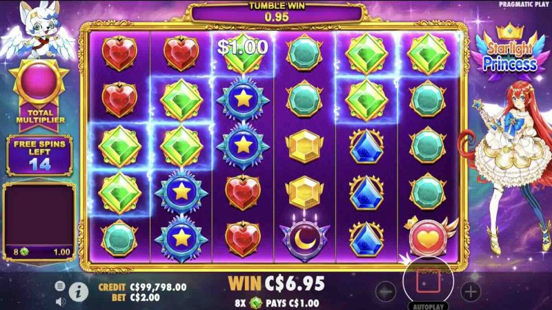 starlight princess slot free spins game