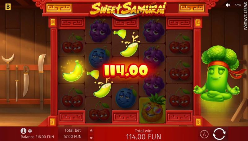 Machine à sous Sweet Samurai - combinaison gagnante