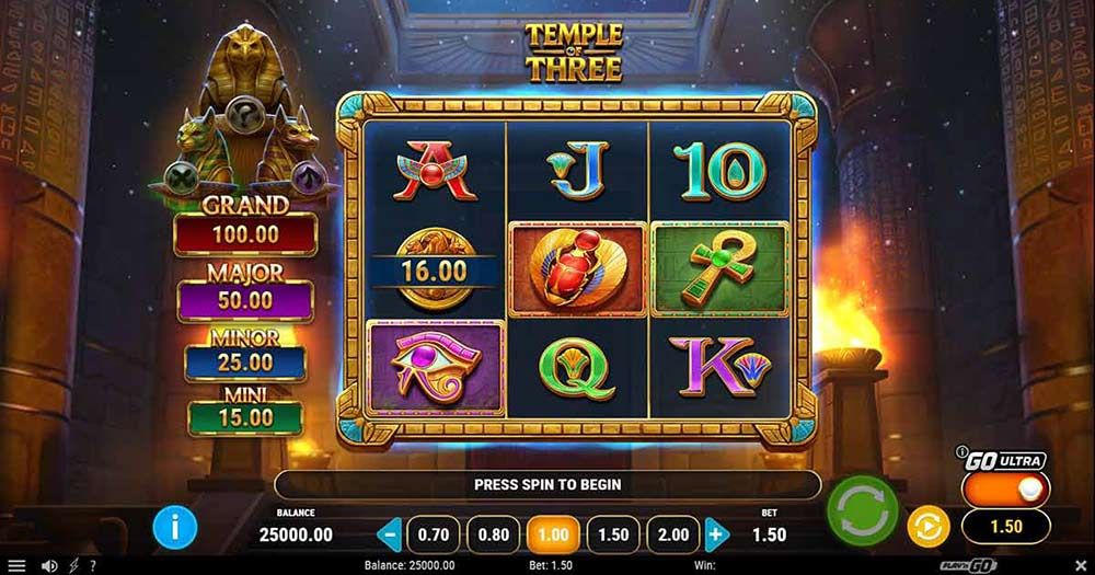 Machine à sous « Temple of Three » - thème principal
