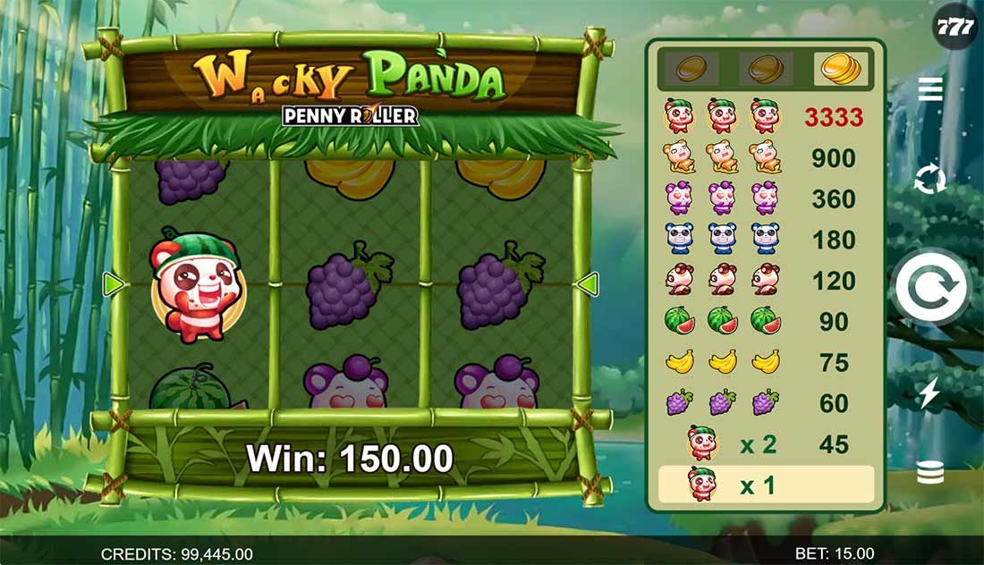 Wacky Panda slot - Payouts