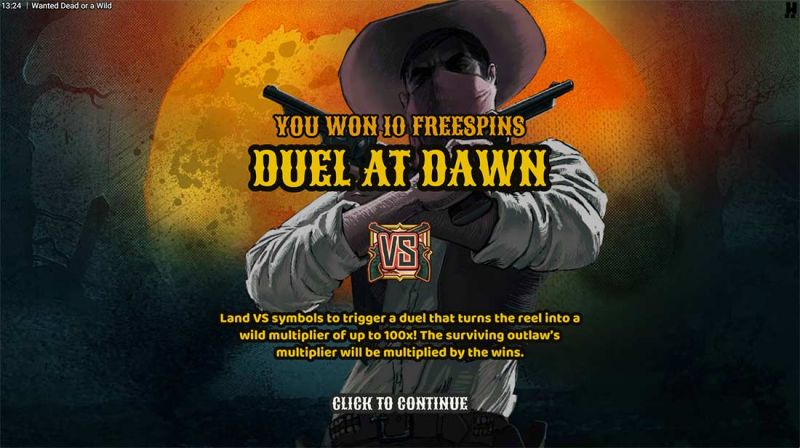 Wanted Dead Or A Wild slot - Duel at Dawn&nbsp;future