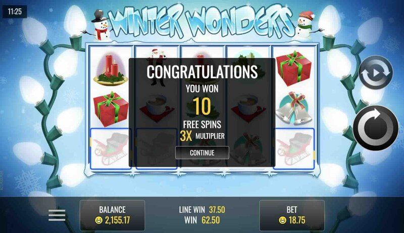 Winter Wonders Free Spins Bonus Feature