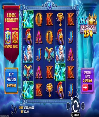Play in Zeus vs Hades Gods of War 250 by Pragmatic Play – Review, Free Play in Demo Mode for free now | CasinoCanada.com
