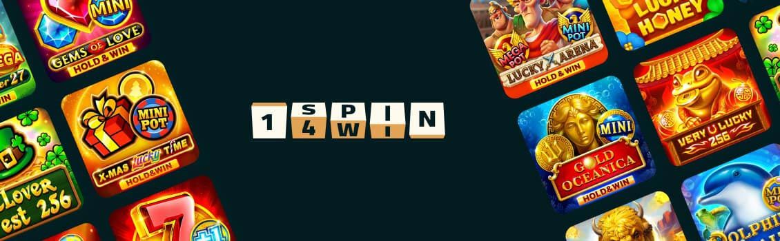 Fournisseur de jeux 1spin4win - logo et machines à sous