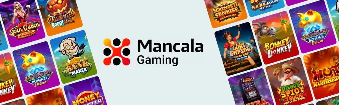 Mancala Gaming software - logotype and slots