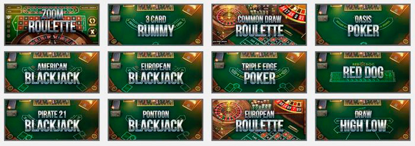 Betsoft table games list - Roulette, blackjack, poker,