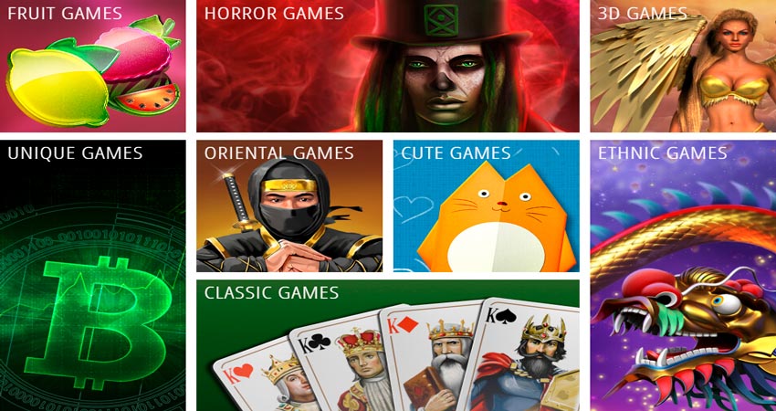 Endorphina software titles - Fruit games, Horror games, 3D games, Unique games, Oriental games